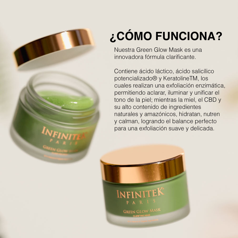 Mascarilla Green Glow AHA+BHA+CBD